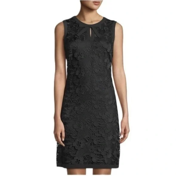 Karl Lagerfeld Paris Women's Lace Shift Dress - Black - Size 0